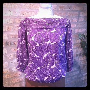 BCBG MaxAzria print blouse.